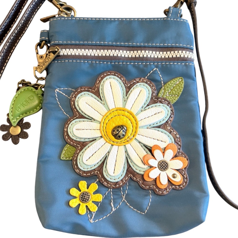 Chala Daisy Floral RFID Protected Crossbody Cell Phone Purse Bag